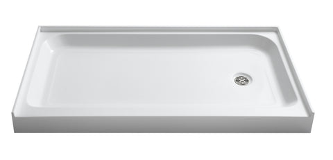 ANZZI Tier 36 x 60 in. Single Threshold Shower Base in White