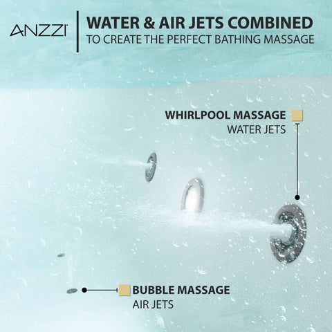Stone Bell Flatbottom Freestanding Whirlpool and Air Bathtub with Center Drain and Faucet in Various Colors