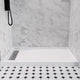 Alexander 60 in. L x 30 in. W Alcove Shower Pan Base with Left Drain in Glossy White Marine Acrylic