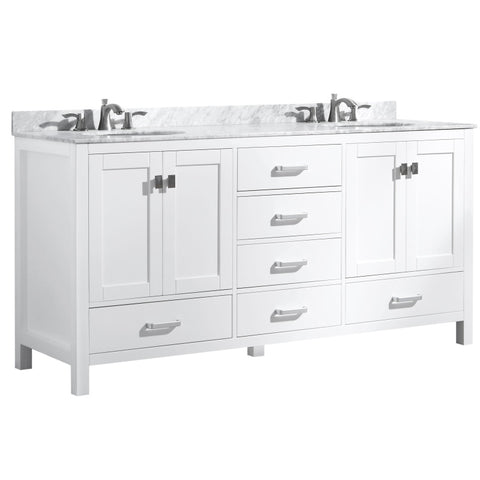 V-CHN011-72-X - ANZZI Chateau 72 in. W x 36 in. H Bathroom Bath Vanity Set in Rich White