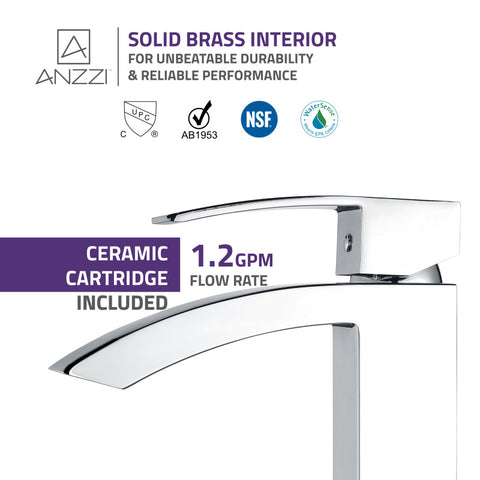 ANZZI Tutti Single Hole Single-Handle Bathroom Faucet