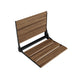 AC-AZ8208MB - ANZZI Isle 17 in. Teak Wall Mounted Folding Shower Seat in Matte Black