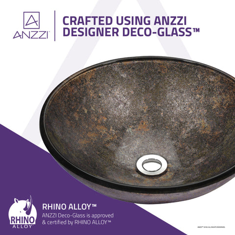 ANZZI Tara Series Deco-Glass Vessel Sink