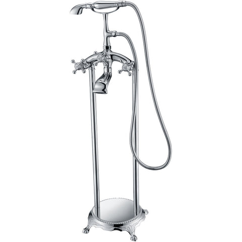 FS-AZ0052CH - ANZZI Tugela 3-Handle Claw Foot Tub Faucet with Hand Shower in Polished Chrome