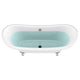 ANZZI 69.29” Belissima Double Slipper Acrylic Claw Foot Tub in White