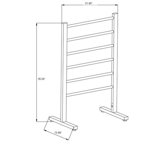 ANZZI Riposte Series 6-Bar Stainless Steel Floor Mounted Electric Towel Warmer Rack