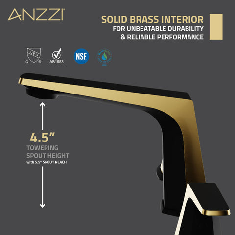 ANZZI 2-Handle 3-Hole 8 in. Widespread Bathroom Faucet With Pop-up Drain