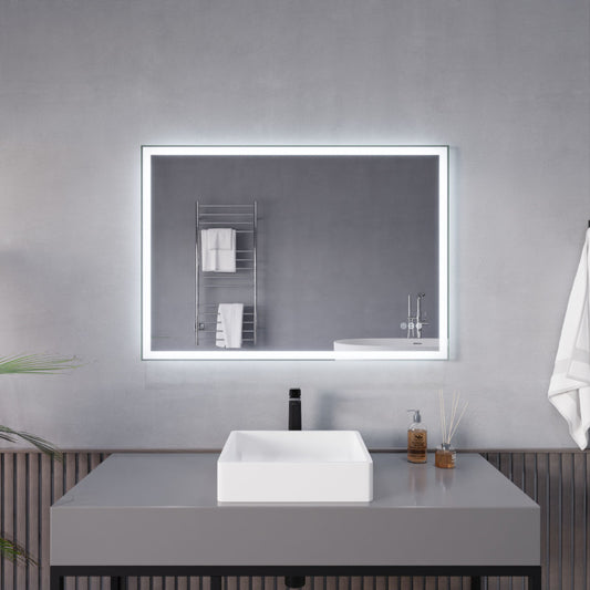 BA-LMDFX014AL - ANZZI 27-in. x 39-in. LED Front/Back Lighting Bathroom Mirror with Defogger