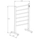 ANZZI Kiln Series 6-Bar Stainless Steel Floor Mounted Electric Towel Warmer Rack