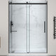 Stellar Series Sliding Frameless Shower Door  with Alcove Shower Base