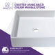 ANZZI Passage 1-Piece Solid Surface Vessel Sink with Pop Up Drain in Matte White