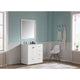 V-CHG011-36-S - ANZZI Chateau 36 in. W x 35 in. H Bath Vanity in Rich White with Carrara White Marble Vanity Top in Carrara White with White Basin and Mirror