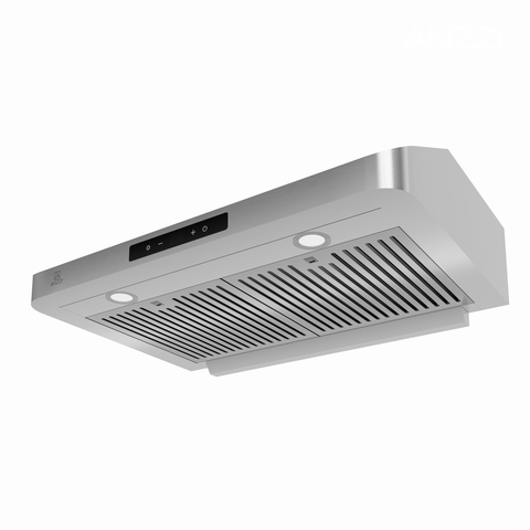 ANZZI ANZZI 30-Inch 600 CFM 4-Speed Stainless Steel Under Cabinet Convertible Residential Range Hood with LED Lamp