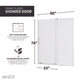 ANZZI Longboat Series 60 in. x 76 in. Semi-Frameless Shower Door with TSUNAMI GUARD