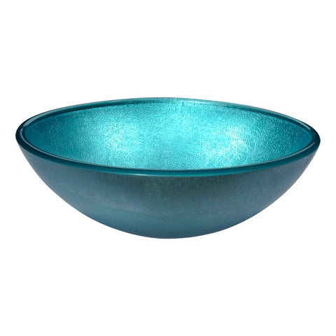 LS-AZ281 - ANZZI Posh Series 17 in. Bathroom Vessel Sink with Scratch-Tough and Stain-Resistant Non-Porous Surface in Coral Blue Glass