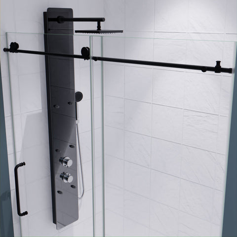 ANZZI Madam Series 60 in. by 76 in. Frameless Sliding Shower Door with Handle