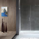 60 in. by 72 in. Frameless Hinged Alcove Shower Door in Polished Chrome with Handle