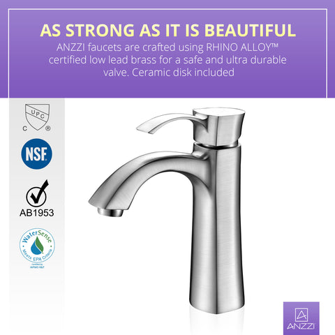 Single Hole Single-Handle Mid-Arc Bathroom Faucet in Brushed Nickel