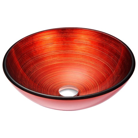 LS-AZ8108 - ANZZI Oau Series Deco-Glass Vessel Sink in Lustrous Red