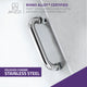 60 in. by 72 in. Frameless Hinged Alcove Shower Door in Polished Chrome with Handle
