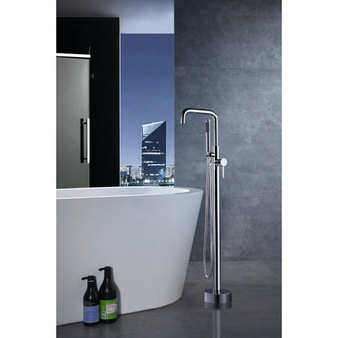 FS-AZ0048CH - ANZZI Moray Series 2-Handle Freestanding Tub Faucet in Polished Chrome