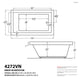 Illyrian 6 ft. Acrylic Reversible Drain Rectangular Bathtub in White