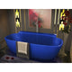 FT-AZ523-BL - ANZZI Vida 5.2 ft. Solid Surface Center Drain Freestanding Bathtub in Regal Blue