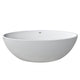 ANZZI Cestino 5.5 ft. Solid Surface Classic Soaking Bathtub in Matte White and Kros Faucet in Chrome