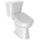 Rev 12 inch 2-pieces 1.28 GPF Siphon Round Ceramic Toilet in White Electric Bidet Seat with Auto Lid ADA Included