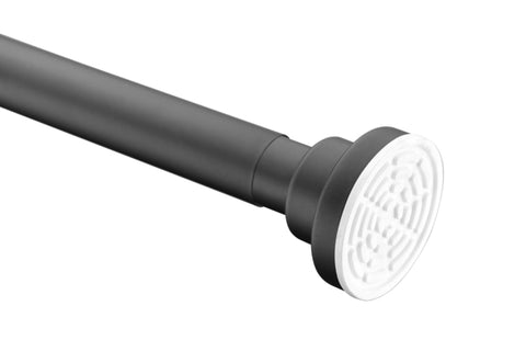 ANZZI Heavy Duty Adjustable Tension Rod (33" to 55" Range), No Drilling Required, Anti-Slip Rubber Ends, Stainless Steel Hooks Included