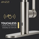 Ola Hands Free Touchless 1-Handle Pull-Down Sprayer Kitchen Faucet with Motion Sense and Fan Sprayer in Brushed Nickel