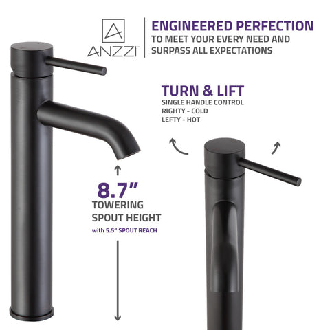 Valle Single Hole Single Handle Bathroom Faucet