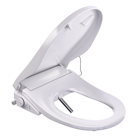 Smart Bidet Seat with Auto Lid, Heated, Warm Water, Air Dryer, Self Cleaning, Lady Wash, Deodorizer, and Classic Remote