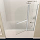 SD05401CH-3060R - ANZZI 60 in. L x 30 in. W Right Drain Tub in White and 48 in. W x 58 in. H Frameless Tub Door in Polished Chrome Finish