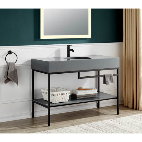 ANZZI Siena 48 in. Console Sink with Matte Grey Counter Top