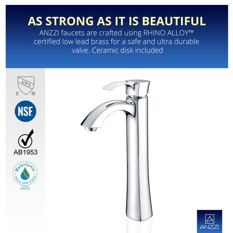 Harmony Series Single Hole Single-Handle Vessel Bathroom Faucet in Polished Chrome