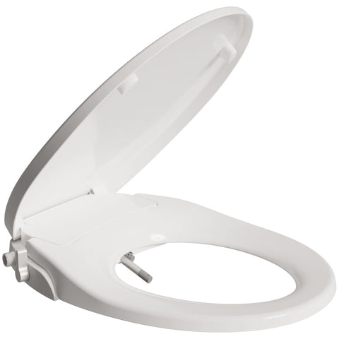 TL-MBSRN201WH - ANZZI Troy Series Non-Electric Bidet Seat for Toilets in White with Dual Nozzle, Built-In Side Lever and Soft Close