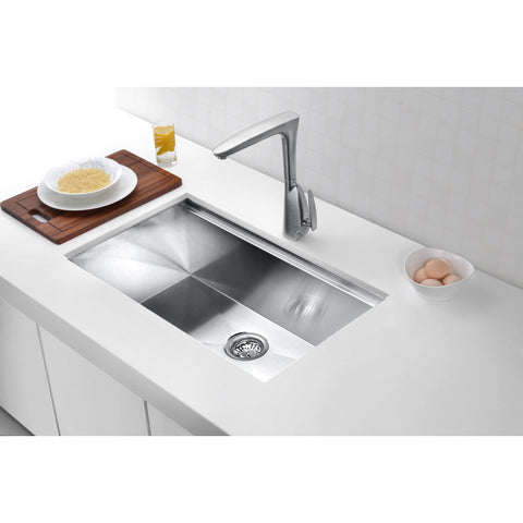 ANZZI Aegis Undermount Stainless Steel 30 in. 0-Hole Single Bowl Kitchen Sink with Cutting Board and Colander