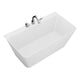 FT-AZ114-6773CH - ANZZI Vault Series 67 in. x 32 in. Flat Bottom Acrylic Freestanding Soaking Bathtub with Center Drain and Faucet in White