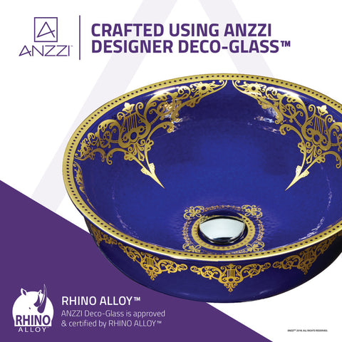 ANZZI Scepter Series Vessel Sink in Royal Blue