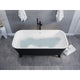 Nightshade Series 63 in. x 32 in. Soaking Freestanding Bathtub with Center Drain in Matte Black Exterior and Feet