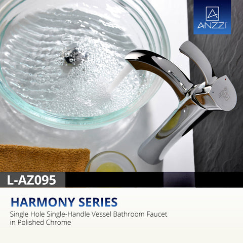 Harmony Series Single Hole Single-Handle Vessel Bathroom Faucet in Polished Chrome