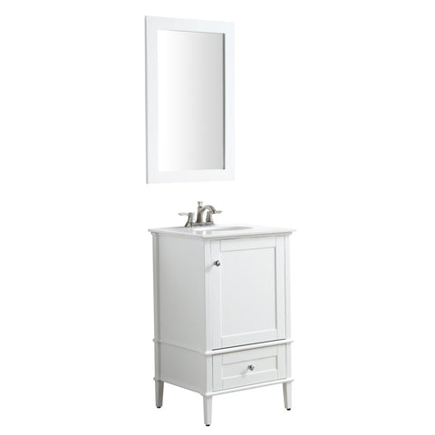 V-AXG021-21 - ANZZI Alexander 21 in. W x 34.4 in. H Bathroom Vanity Set in Rich White