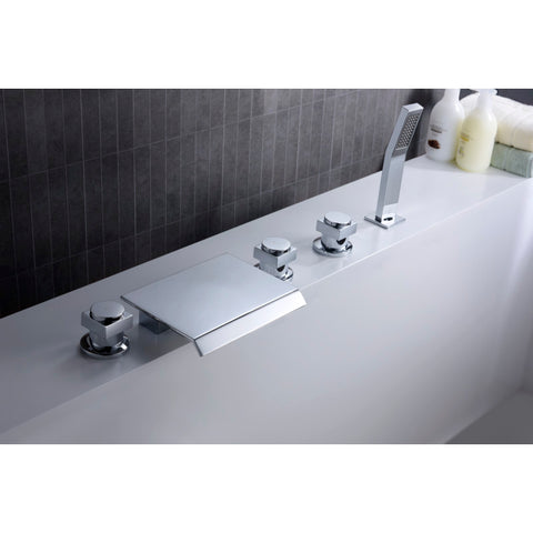 FR-AZ044CH - ANZZI Guaira 3-Handle Deck-Mount Roman Tub Faucet in Chrome