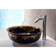LS-AZ187 - ANZZI Scepter Series 17 in. Bathroom Vessel Sink with Scratch-Tough and Stain-Resistant Surface in Blue Hammered Glass