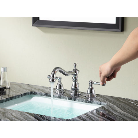 Highland 8 in. Widespread 2-Handle Bathroom Faucet in Polished Chrome