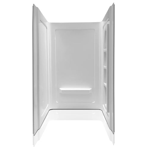 SW-AZ8078 - ANZZI Rose 48 in. x 36 in. x 74 in. 3-piece DIY Friendly Alcove Shower Surround in White