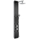 SP-AZ018 - ANZZI Melody 59 in. 6-Jetted Full Body Shower Panel System with Heavy Rain Shower and Spray Wand in Black Deco-Glass