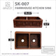 Dalmatia Farmhouse Handmade Copper 33 in. 40/60 Double Bowl Kitchen Sink with Grape Vine Design in Polished Antique Copper