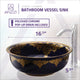 Sauano Series Vessel Sink in Royal Blue